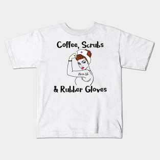 Coffee Scrubs and Rubber Gloves Kids T-Shirt